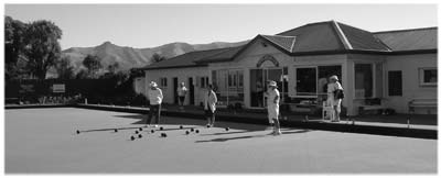 An afternoon at the Akaroa Bowling Club.