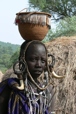 Mursi tribal member