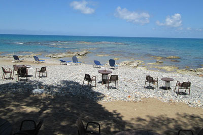 Beach at Hersonissos on the Sea of Crete.