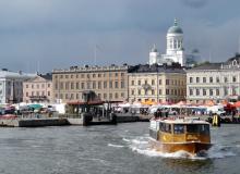 Helsinki grew up around its busy harbor, overlooked by the gleaming white Lutheran Cathedral.