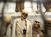 The Capuchin Crypt in Palermo, Sicily, displays mummified bodies - complete with clothing intended to remind the living that life is temporary. Photo by Dominic Arizona Bonuccelli