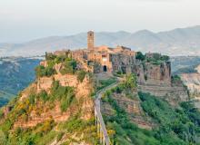 Civita, perched on a pinnacle. Photo by Dominic Arizona Bonuccelli