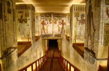 Inside the tomb of Ramesses III in Egypt’s Valley of the Kings.