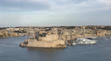 A view of Valletta’s harbor from Sliema, just a 10-minute ferry ride from the capital.