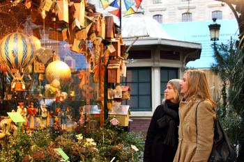 Window-shopping in France (leche-vitrine, literally “window-licking”) is especially fun during the Christmas season.