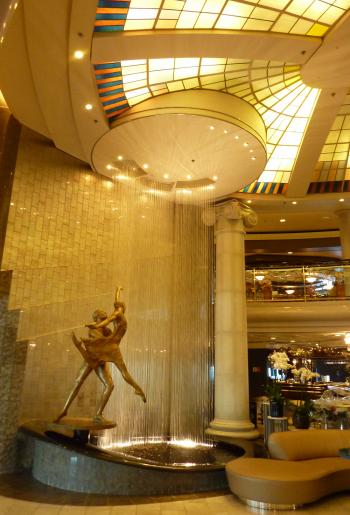 The 2-story atrium on the Crystal Symphony.