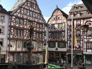 Half-timbered houses in Bernkastel-Kues.