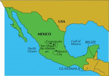 Map of Mexico.