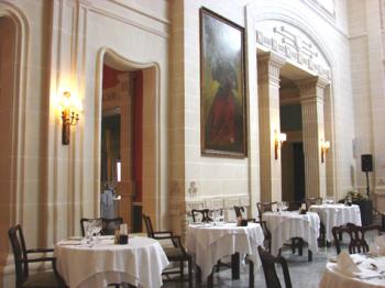 Dining room in the Corinthia Palace Hotel & Spa — San Anton, Malta. Photo by Sandra Scott