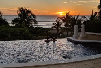 Infinity pool at a rented home in Pochomil, Nicaragua.