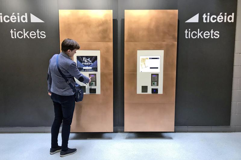 If booking same-day tickets to Dublin’s Book of Kells, you’ll find few crowds at the side-entrance ticket kiosks. Photo by Rick Steves